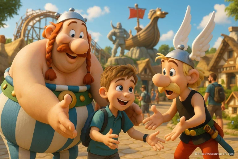 Personnages d'Astérix en animation 3D