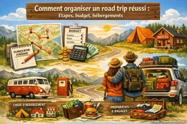 Comment organiser un road trip réussi : étapes, budget et hébergements