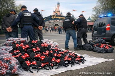 Un réseau de vendeurs à la sauvette interpellé près de disneyland paris pour 7 800 serre-têtes